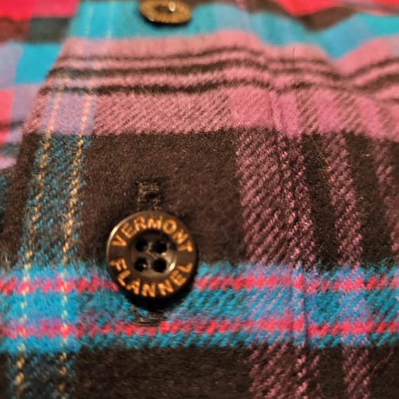The Vermont Flannel Co Men Plaid Shirt XS Multicolor Long Sleeve 1/2 Button up - Picture 7 of 7